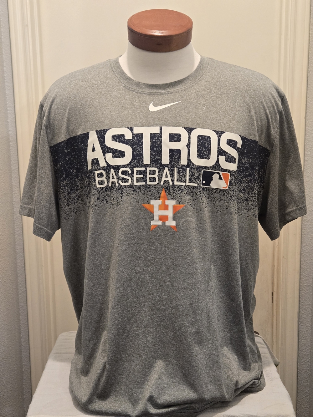 Nike Houston Astros Gray Short Sleeve Logo Tee, XXL